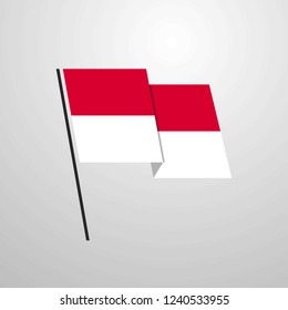 Monaco Waving Flag