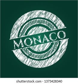 Monaco written with chalkboard texture