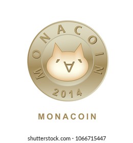 Monacoin Cryptocurrency Coin Sign