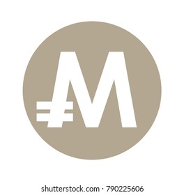 Monacoin (MONA) logo icon. Cryptocurrency / Altcoin.