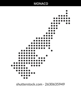 Esquema de Mónaco representado en puntos
