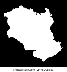 Mapa estatal de Monagas, división administrativa de Venezuela.