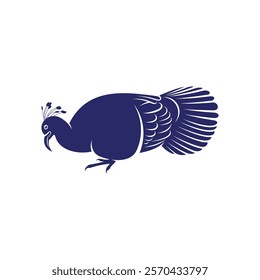 Monal himalayan design vector illustration. Monal himalayan Silhouette. Bird design template.