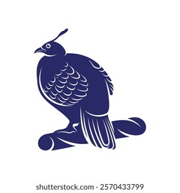 Monal himalayan design vector illustration. Monal himalayan Silhouette. Bird design template.