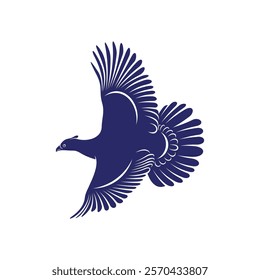 Monal himalayan design vector illustration. Monal himalayan Silhouette. Bird design template.