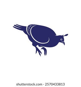 Monal himalayan design vector illustration. Monal himalayan Silhouette. Bird design template.