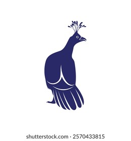 Monal himalayan design vector illustration. Monal himalayan Silhouette. Bird design template.