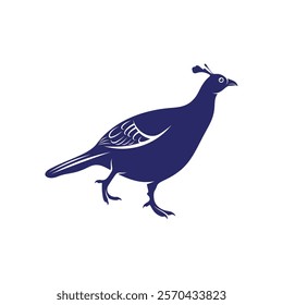 Monal himalayan design vector illustration. Monal himalayan Silhouette. Bird design template.