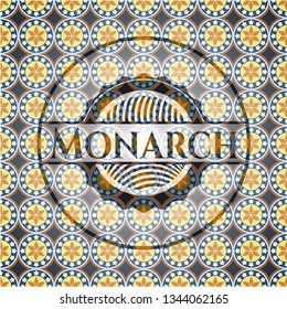Monarch arabesque style emblem. arabic decoration.