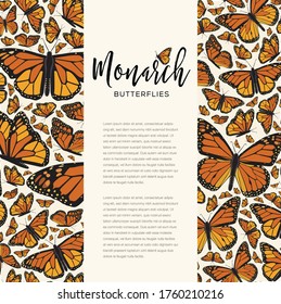 Mariposas monarcas de Angangueo, Michoacán; Composición de México y Canadá - Espacio de copia