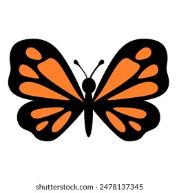 Monarch butterfly clipart vector illustration