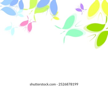 Monarch butterfly flying on white background. Cartoon golden butterflies cover. 