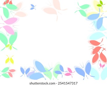 Monarch butterfly flying on white background. Vector illustration of butterfly cartoon collection on white background. 