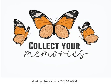 monarch butterfly hand drawn design vector