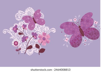 Monarch butterfly. Hand drawn vector illustration.
