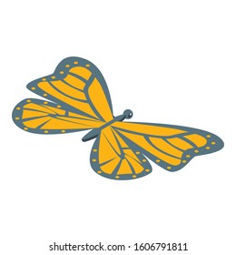 Monarch butterfly icon. Isometric of monarch butterfly vector icon for web design isolated on white background