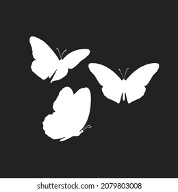 Mariposa monarca, icono de mariposa, fondo de iluminación vectorial	