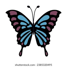 vector de ilustración de la mariposa monarca aislada