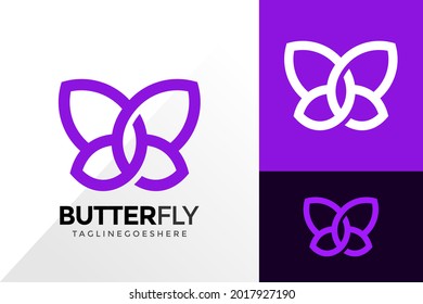 Monarch Butterfly Logo Design, Brand Identity Logos Designs Vector Illustration Template