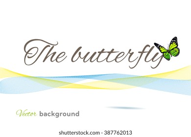 Monarch Butterfly with open wings. May be used for any words or logos