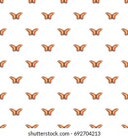 Monarch butterfly pattern in cartoon style. Seamless pattern vector illustration