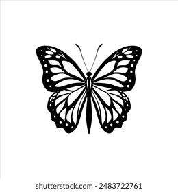 Monarch butterfly silhouette Vector Design Illustrations