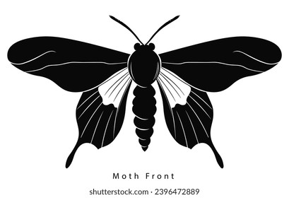 Monarch butterfly silhouette. Vector illustration
