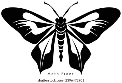 Monarch butterfly silhouette. Vector illustration
