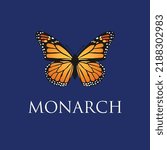 monarch butterfly vector drawn illustration