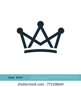 Monarch Crown icon Vector Logo Template Illustration Design. Vector EPS 10.
