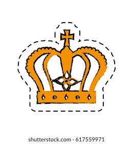 Monarch crown isolated icon