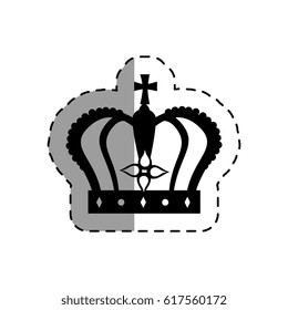 Monarch crown isolated icon