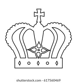 Monarch crown isolated icon