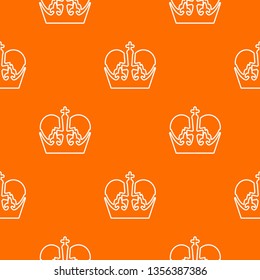 Monarch crown pattern vector orange for any web design best