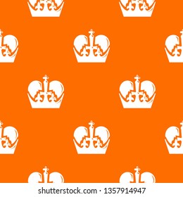 Monarch crown pattern vector orange for any web design best