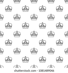 Monarch crown pattern vector seamless repeating for any web design