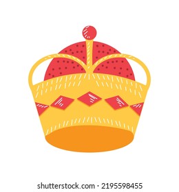Monarchen-Goldkrone-Symbol einzeln