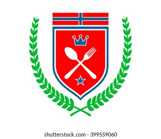 monarch heraldic shield spoon cutlery