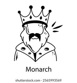 A monarch icon in hand drawn style