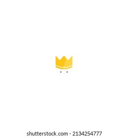 Icono de monarca aislado en fondo blanco