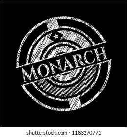 Monarch on chalkboard