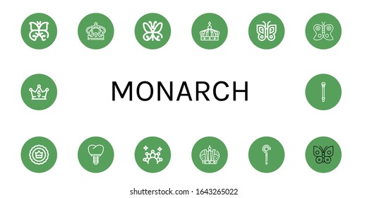 monarchische einfache Symbole gesetzt. Enthält Symbole wie Butterfly, Crown, Scepter, kann für Web, Handy und Logo verwendet werden
