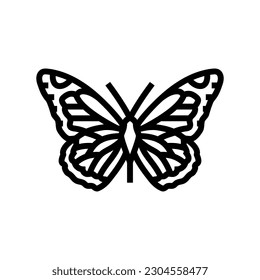 monarch summer line icon vector. monarch summer sign. isolated contour symbol black illustration