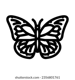 monarch summer line icon vector. monarch summer sign. isolated contour symbol black illustration