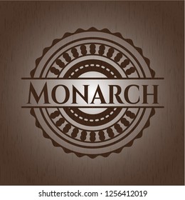 Monarch wood emblem. Vintage.
