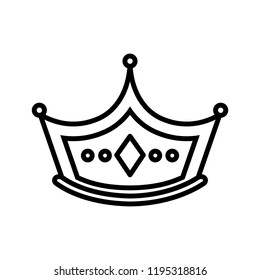 monarchical crown with gemstones