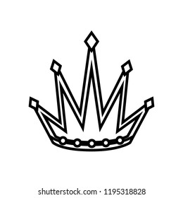 monarchical crown with gemstones