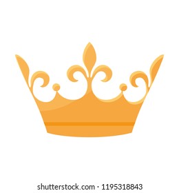 monarchical crown isolated icon