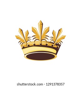 monarchical crown of queen isolated icon