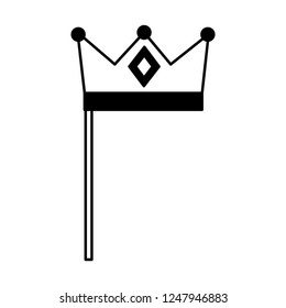 monarchical crown in stick